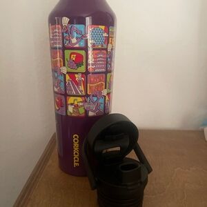 New Disney Corkcicle Purple Graphic Water Bottle